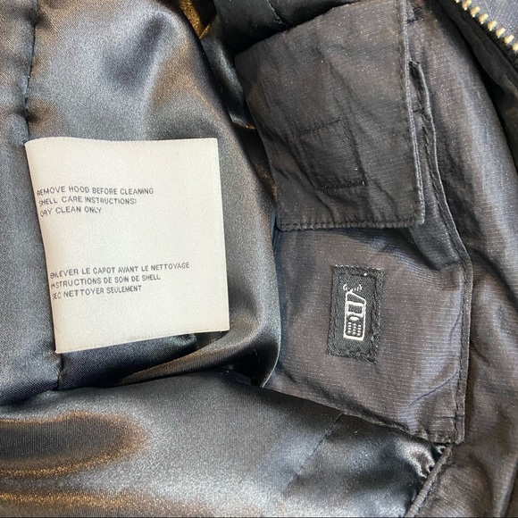 Laundry Shelli Segal Small Genuine Fox Fur Hood Black Zip Up Belted Jacket Coat - Picture 11 of 12